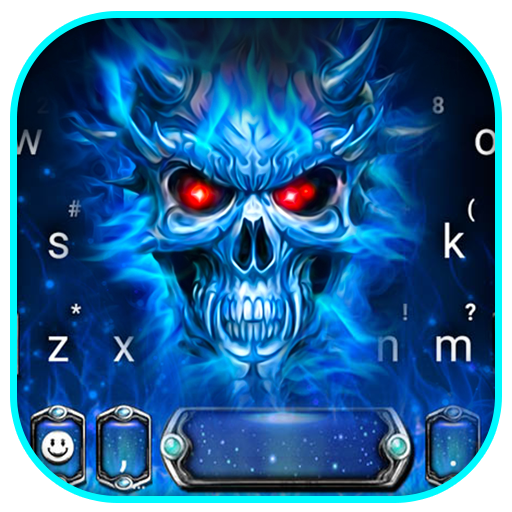 Blue Evil Skull Theme