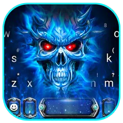 Blue Evil Skull Theme APK download