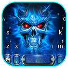 Blue Evil Skull keyboard ikon