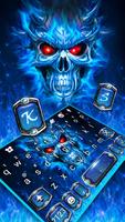 Theme Blue Evil Skull poster