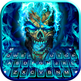 Blue Flame Skull icon