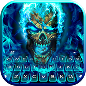 Blue Flame Skull Zeichen