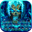 Blue Flame Skull कीबोर्ड थीम