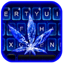 Blue Flame Weed Klavye Teması APK