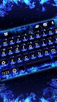 Teclado Blue Flames Cartaz