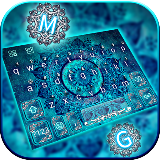 Blue Galaxy Mandala 主題鍵盤
