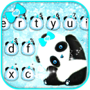 Blue Glitter Panda Theme APK