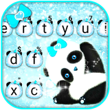 Blue Glitter Panda Thème icône