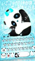 Blue Glitter Panda 키보드 백그라운드 포스터