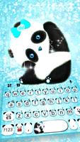 Blue Glitter Panda Thème Affiche