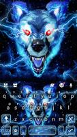 Tema Keyboard Blue Lightning W Cartaz