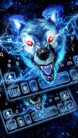 Tema Keyboard Blue Lightning W imagem de tela 1