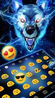 Tema Keyboard Blue Lightning W imagem de tela 2