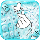 Blue Love Heart Teclado APK