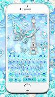 Blue Paris Butterfly-poster