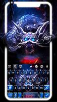 Blue Scary Dragon Plakat