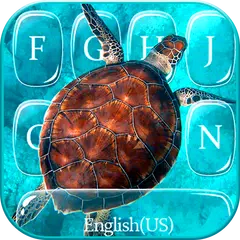Blue Sea Turtle Tastatur-Thema
