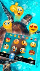 Blue Sea Turtle Keyboard Theme APK download