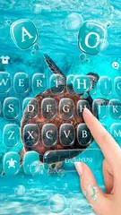 Blue Sea Turtle Keyboard Theme APK download