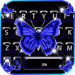 Blue Shiny Butterfly Klavye Ar