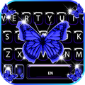 Blue Shiny Butterfly Keyboard