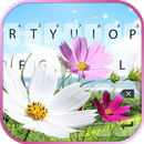 Blue Sky Flowers Tastaturhintergrund APK