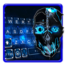 Blue Tech Cool Skull Tema de t APK