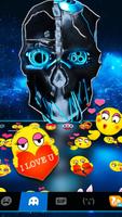 Tema Keyboard Blue Tech Cool S imagem de tela 2