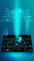 Blue Tech Keyboard Theme capture d'écran 1