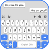 Blue White Chat Keyboard Theme APK