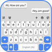 Blue White Chat Keyboard Theme