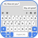 Blue White Chat Tema de teclad APK