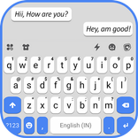 Blue White Chat Keyboard Theme