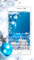 Tema Keyboard Blue Christmas1 poster