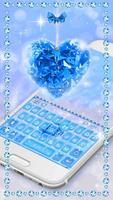 Tema Keyboard Blue Diamond poster