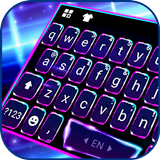 Fond de clavier Blue 3D Tech icône
