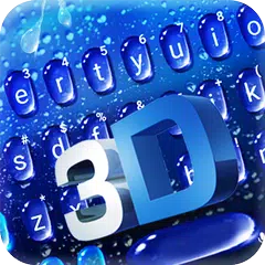 download Blue 3d Water Drop Tema Tastie APK