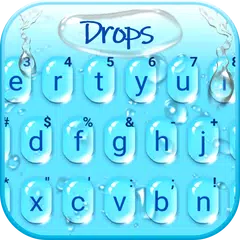 Blue 3d Waterdrops 主題鍵盤 APK 下載