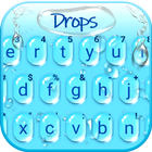 Blue 3d Waterdrops Klavye Tema simgesi
