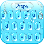 Blue 3d Waterdrops Keyboard Th