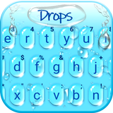 Tema Keyboard Blue 3d Waterdro ícone