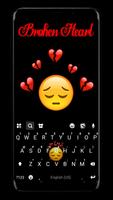 Broken Heart Emoji Affiche