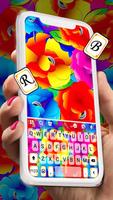خلفية الكيبورد Bright Color Fl الملصق