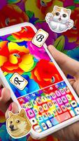 خلفية الكيبورد Bright Color Fl تصوير الشاشة 1
