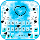 خلفية الكيبورد Bright Blue Hea APK