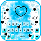 خلفية الكيبورد Bright Blue Hea أيقونة