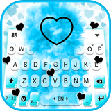 خلفية الكيبورد Bright Blue Hea أيقونة