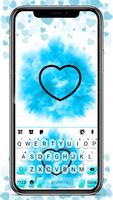 خلفية الكيبورد Bright Blue Hea الملصق
