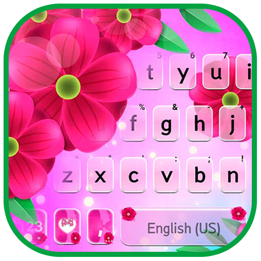 Bright Pink Floral Fondo de te