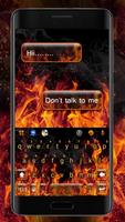 Fond de clavier Burning Fire Affiche